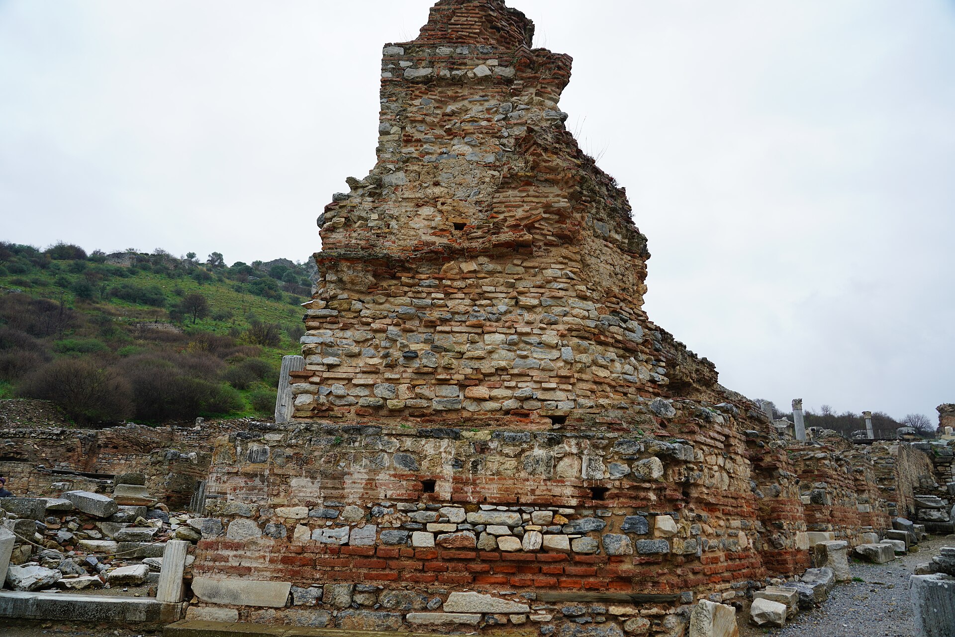 Roman columns and ruins at Ephesus